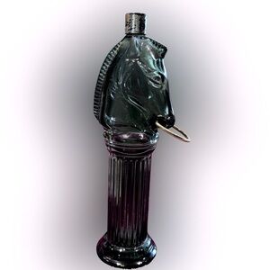 Vintage AVON green Glass Horse Pony Post After Shave Lotion decanter